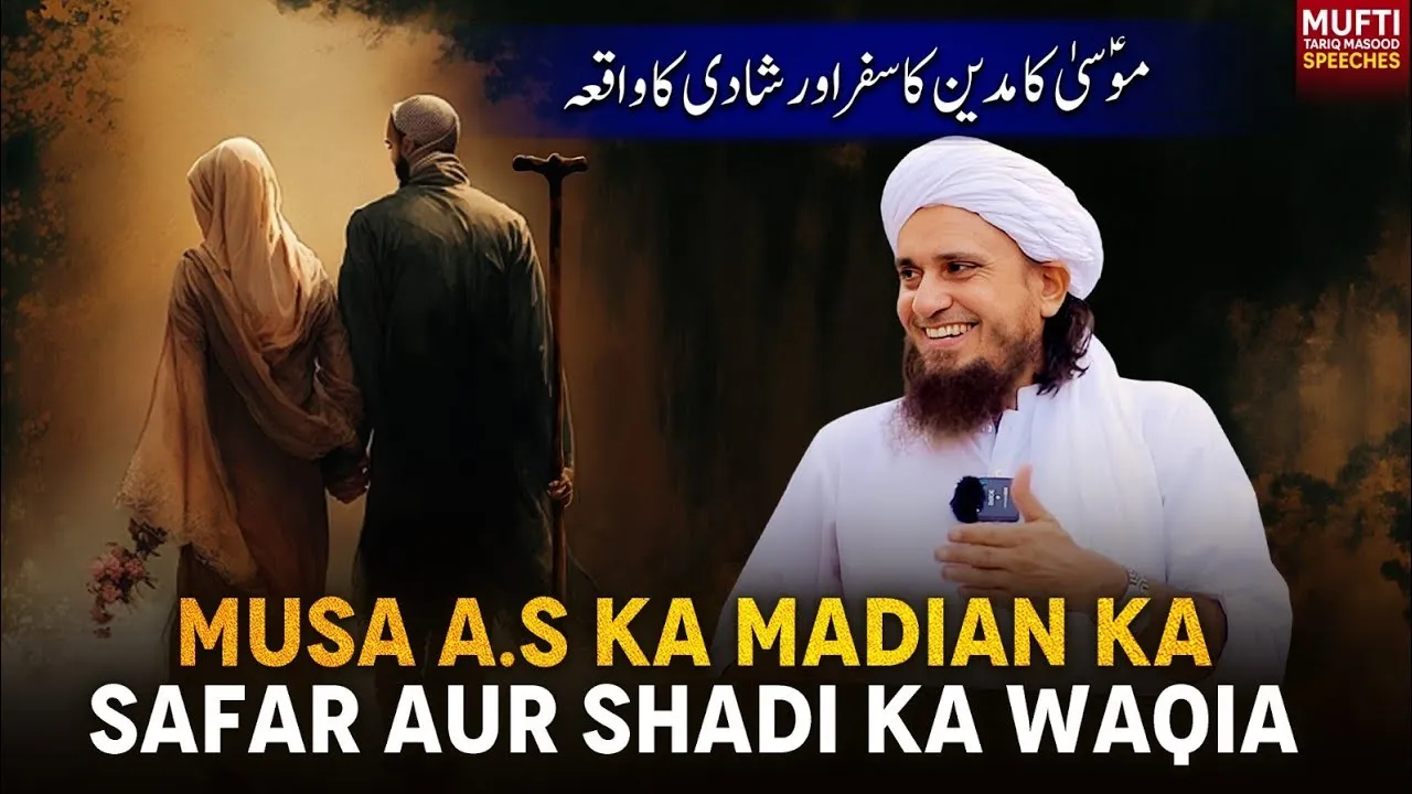 Musa A.S Ka Madyan Ka Safar Aur Shadi Ka Waqia | Mufti Tariq Masood Speeches
